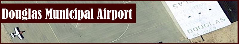 Douglas Municipal Airport Banner Photo with Plane and Landing Strip