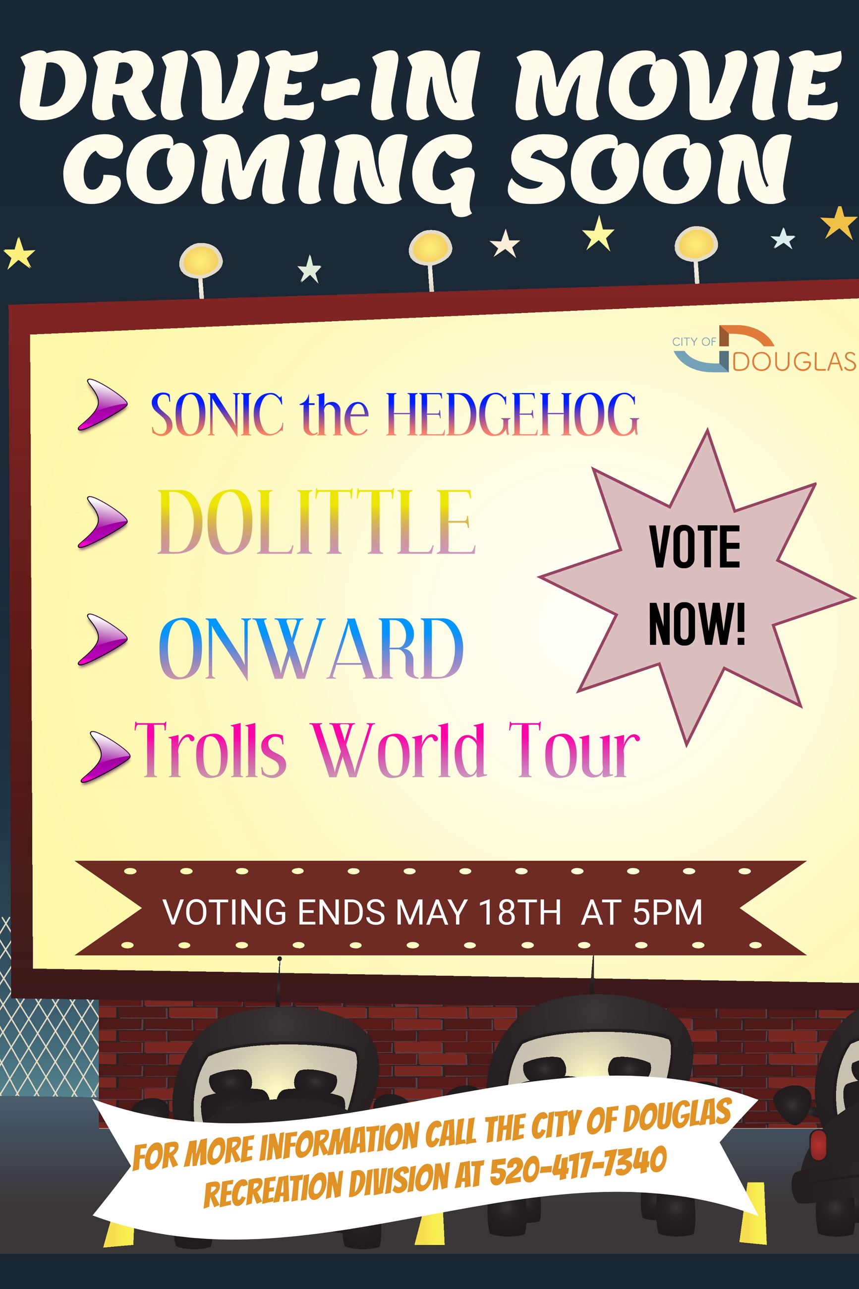 Drive in cinema flyer voting 