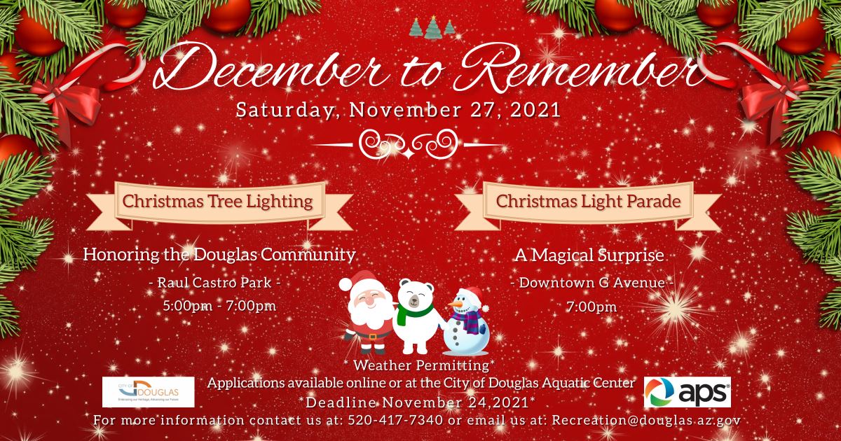 2021 Christmas Light parade, tree lighting