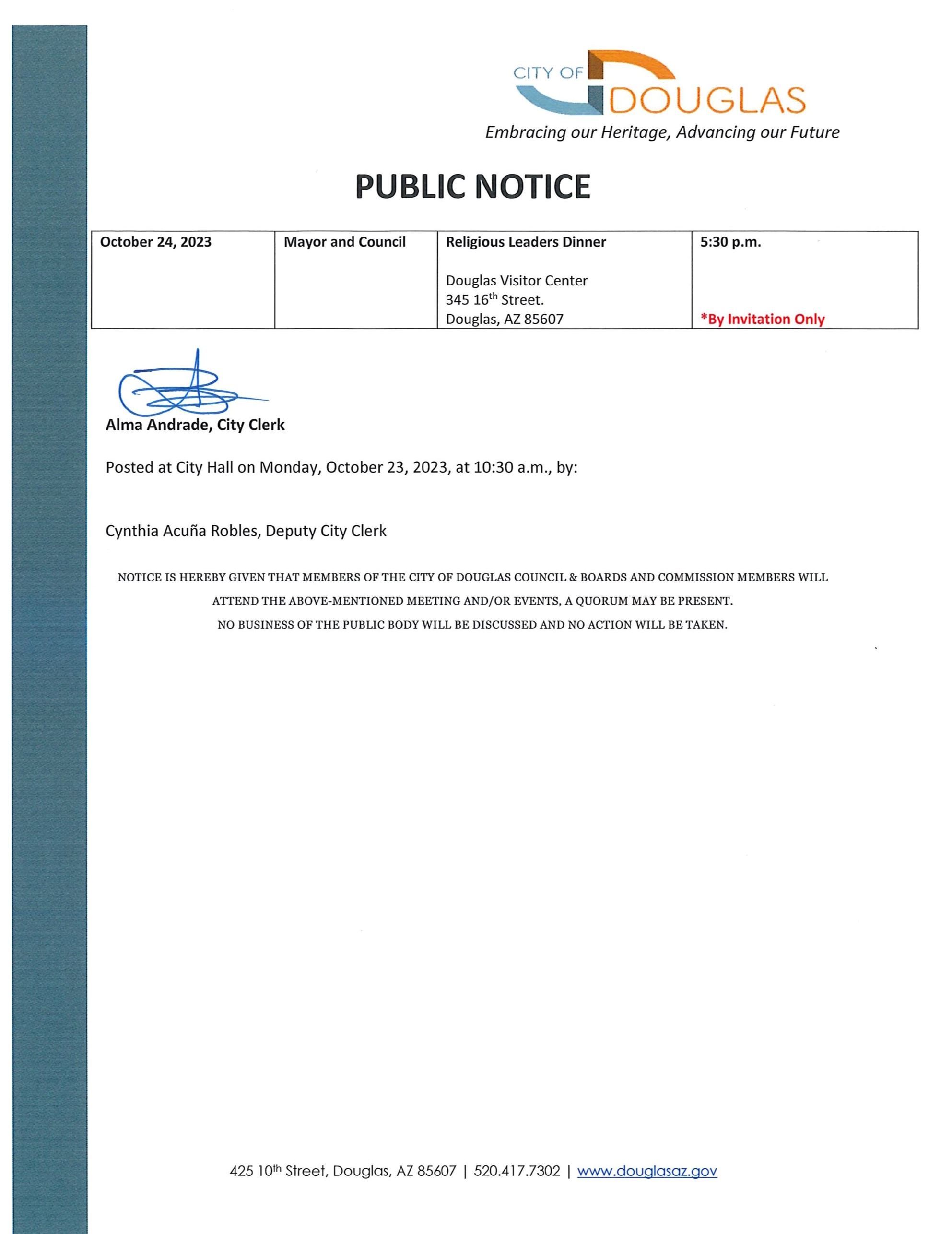 Council Events Public Notice 102323