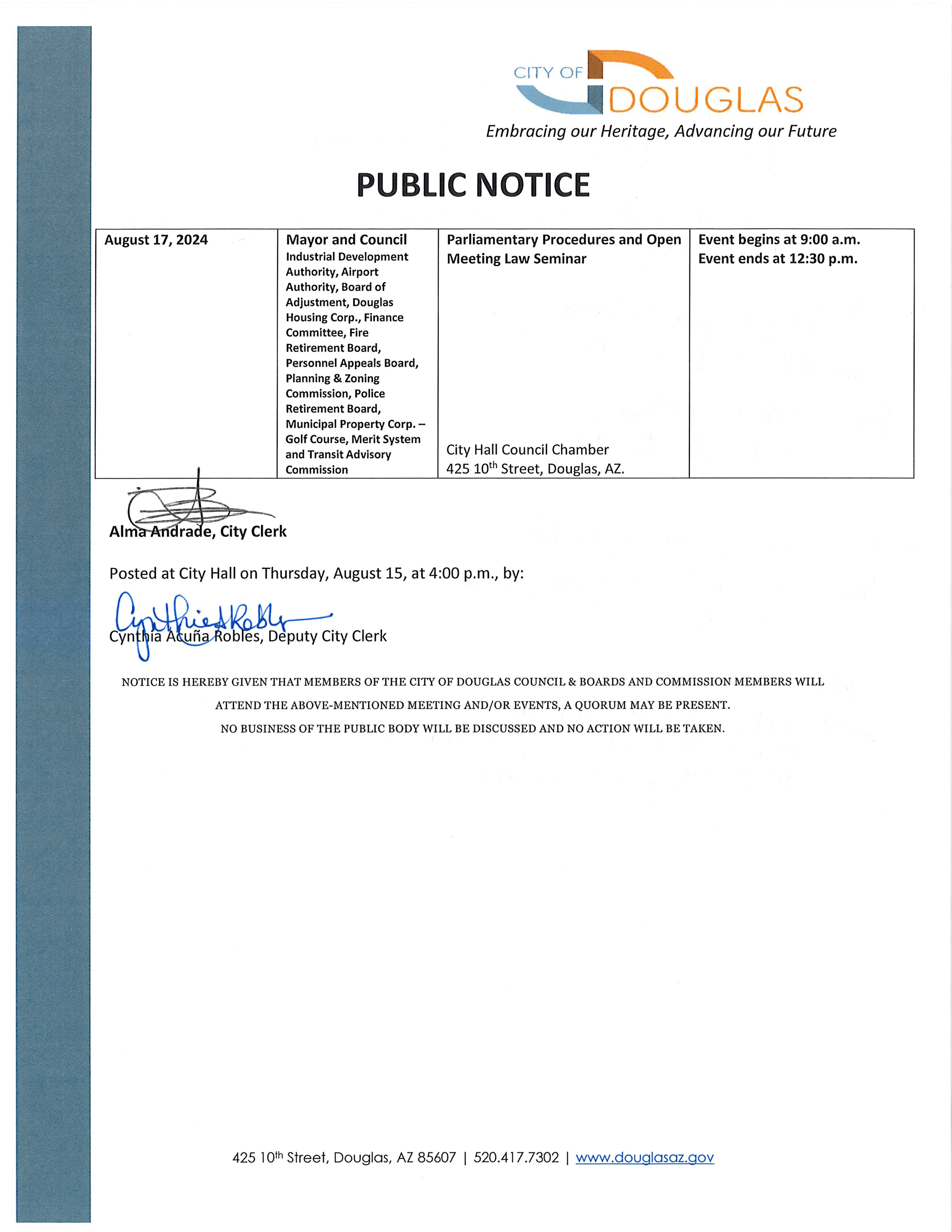 Council Events Public Notice 081524