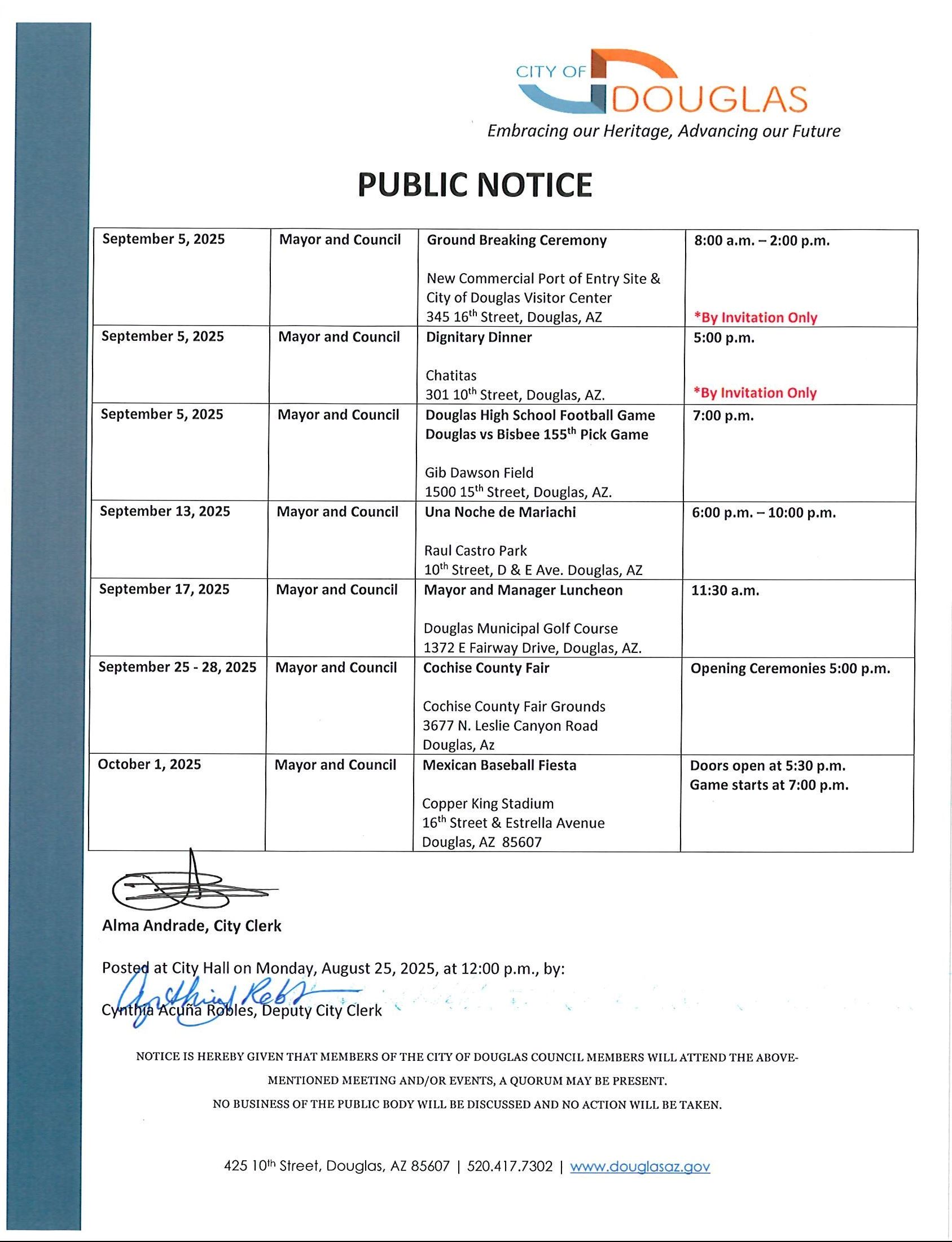 Council Events Public Notice 090125