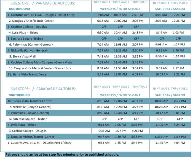 Cochise Connection Start Date: October 5, 2018